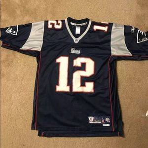 TOM BRADY 12 New England Patriots Jersey NFL Large